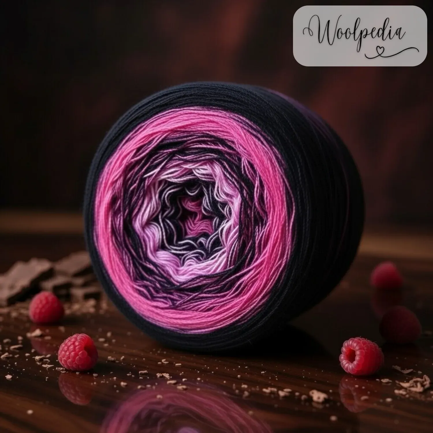 Woolpedia Colors Himbeer-Noir gradient yarncake (modal)
