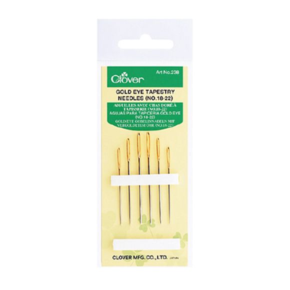 Clover Gold Eye Tapestry Needles, 6-Piece Set
