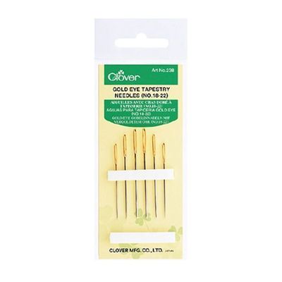 Clover Gold Eye Tapestry Needles, 6-Piece Set