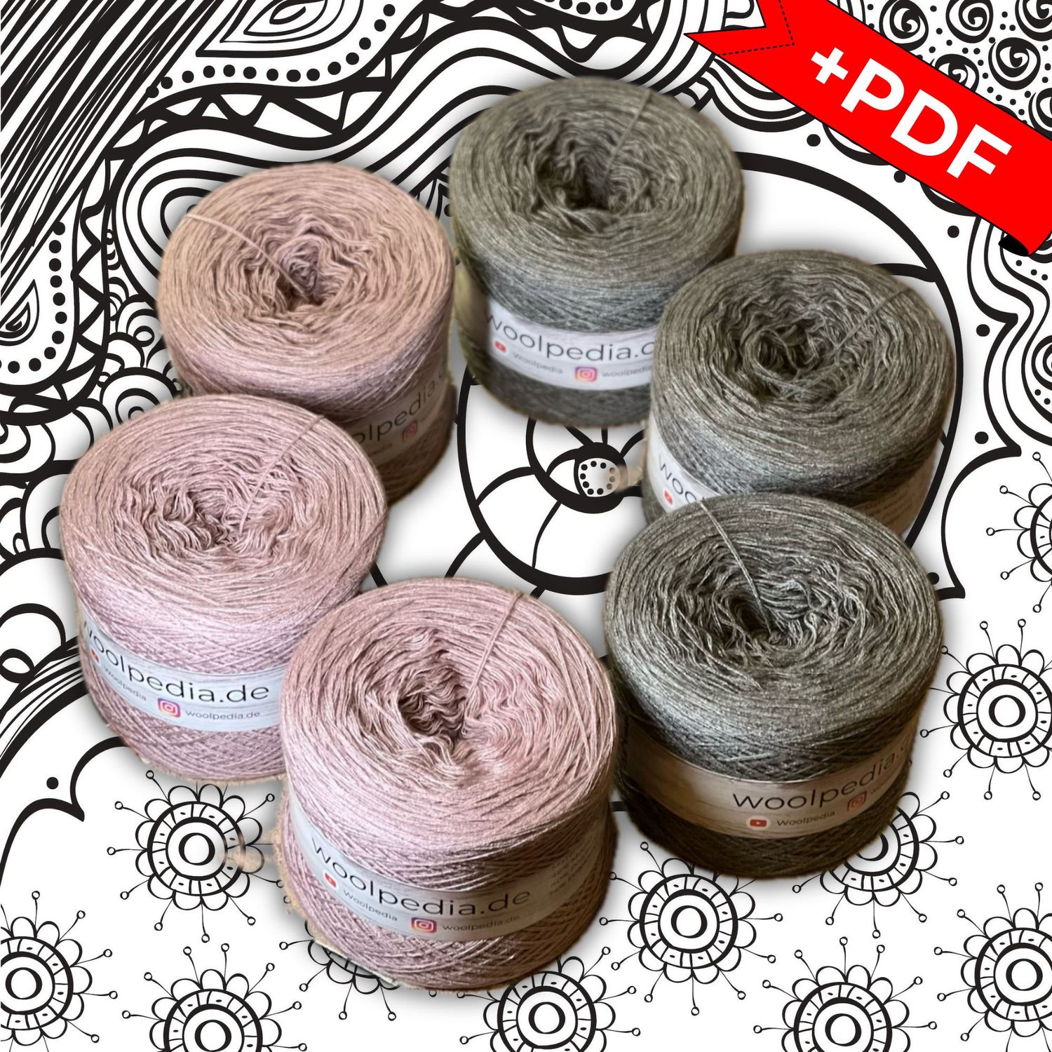 Woolpedia Colors Sound of the Ocean - Rosé Echo - full yarn set - (modal) - 26100m