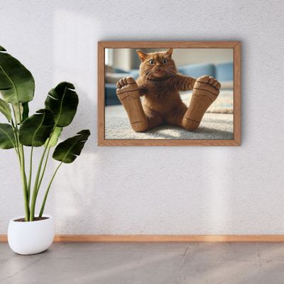 The Wooden Leg Cat Diamond Painting Picture 29.5 x 39.5 cm - square stones - flocked canvas
