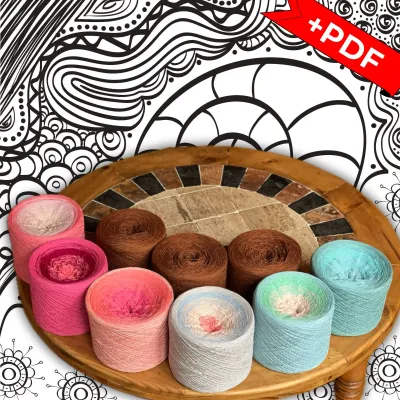 Woolpedia Colors Sound of the Ocean - Bunte Strände - full yarn set - (modal) - 26100m