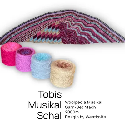 Musikal Woolpedia Colors yarn kit for the Stephen West MKAL 2025 - 2000m (modal)