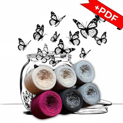 Woolpedia Colors Dreams &amp; Spirits CAL "Raubkatze" yarn series + PDF crochet pattern - 11700m (modal)