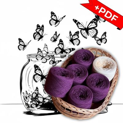 Woolpedia Colors Dreams &amp; Spirits CAL "Wilder Wein" yarn series + PDF crochet pattern - 11700m (modal)