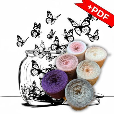 Woolpedia Colors Dreams &amp; Spirits CAL "Healing" yarn series + PDF crochet pattern - 11700m (modal)