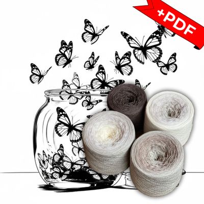 Woolpedia Colors Dreams &amp; Spirits CAL "Goldmarie" yarn series + PDF crochet pattern - 10700m (modal)