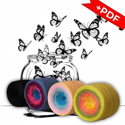 Woolpedia Colors Dreams &amp; Spirits CAL "Paradise" yarn series + PDF crochet pattern - 11700m (modal)