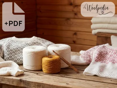 Chalet Cream Sweater Yarn Set (Modal) + PDF &amp; Video Crochet Pattern