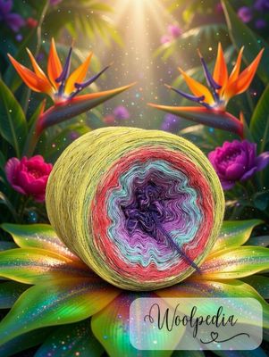Woolpedia Colors Paradiesvogel - glitter gradient yarncake (modal)