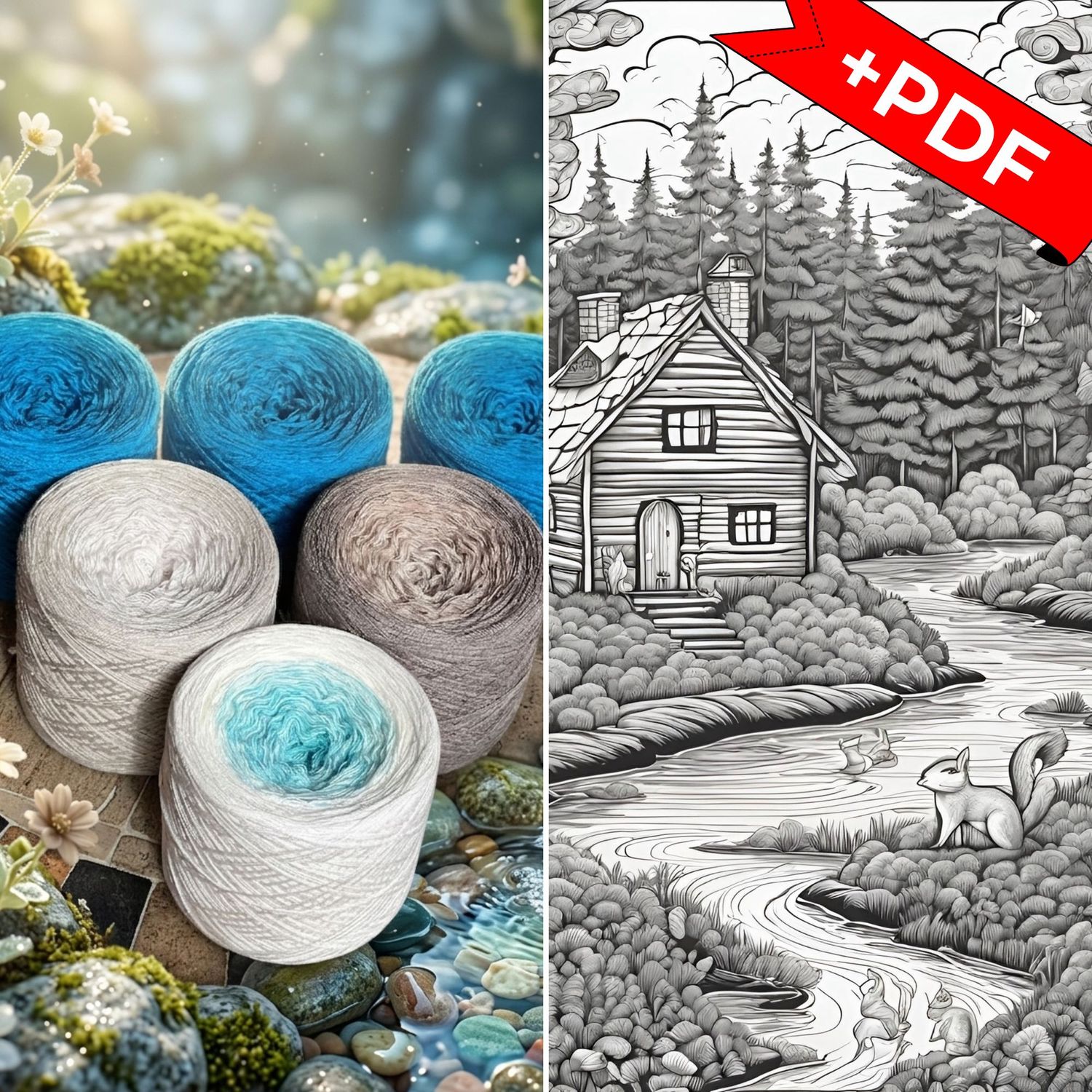 Woolpedia Colors River Valley CAL "Felsquell" yarn series + PDF crochet pattern - 7300m (modal)