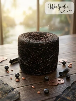 Woolpedia Socks Black Pearl - modal designer glitter sock yarn