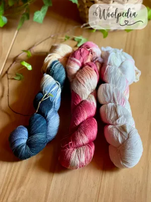 Woolpedia Silk Lace 100g hand dyed yarn skein