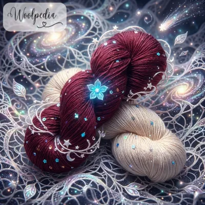 Woolpedia Starlight Lace 100g sequin yarn skein - silk &amp; linen