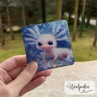 Eli the Funkelax Axolotl Epoxy sticker