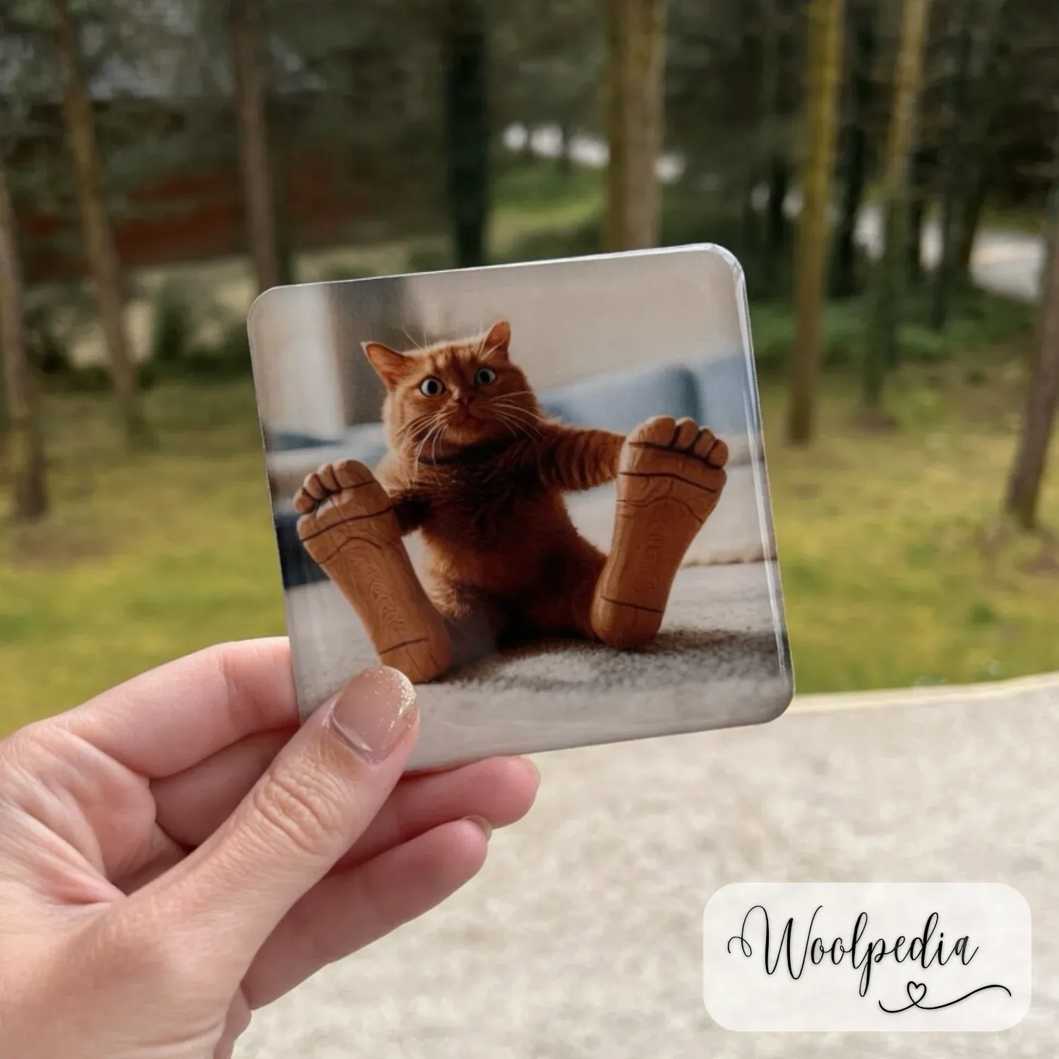 The Wooden Foot Cat Epoxy sticker