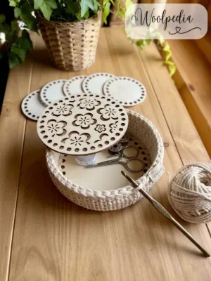 10 Wooden Bag Bottom Decorations / Lids 10cm