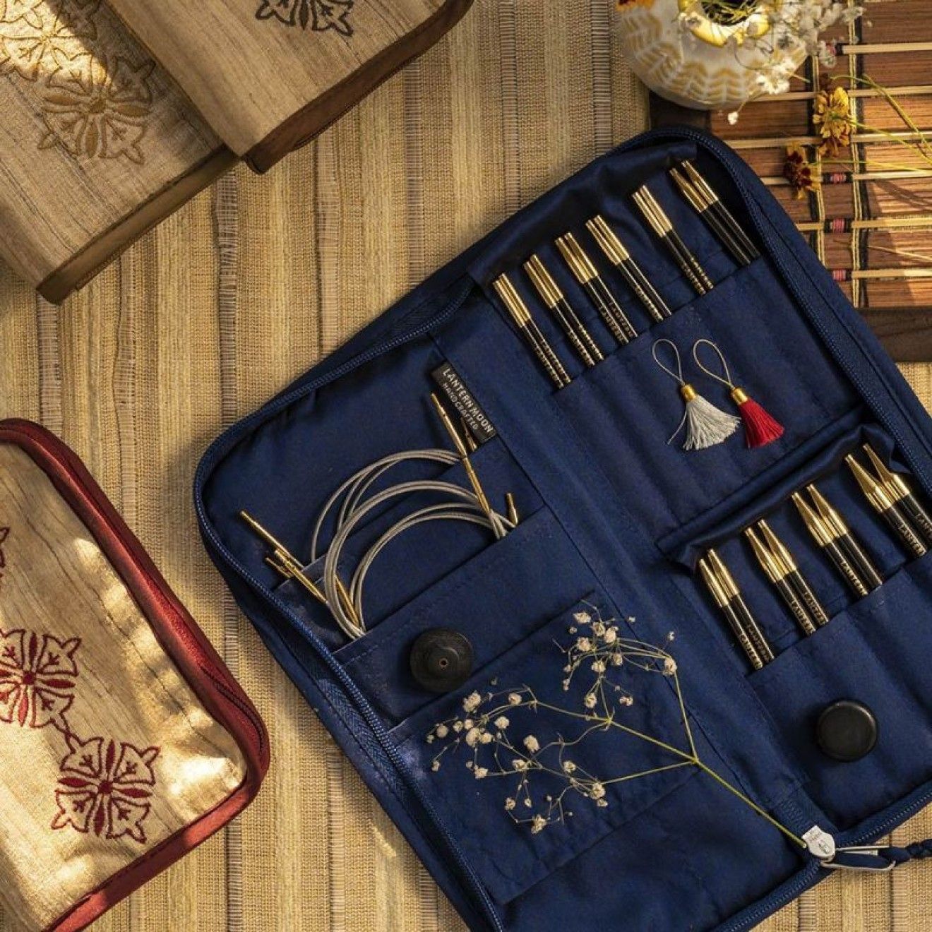 Lantern Moon Heirloom interchangeable circular knitting needles kit 5" 2.5-11 / 3-8mm