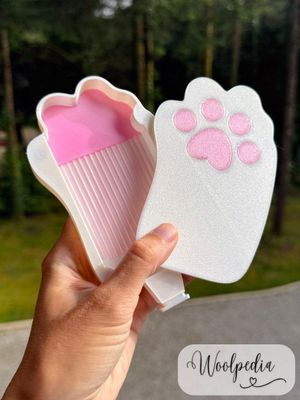 Cute Paw-Shaped Diamond Painting Tray with Magnetic Lid &amp; Funnel Function