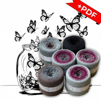 Woolpedia Colors Dreams &amp; Spirits CAL "Gothic Romance" yarn series + PDF crochet pattern - 11700m (modal)