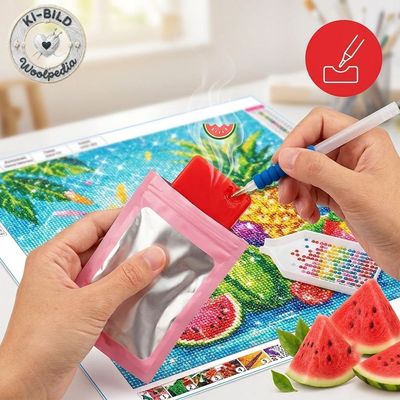 🍉 Scented Diamond Painting Clay / Wax – Watermelon (4 x 3.4 x 1 cm)