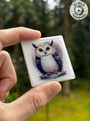 Owl Seraphina family Epoxy sticker