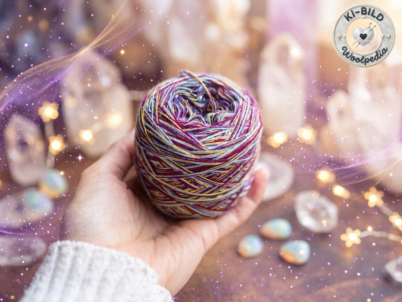 Woolpedia Glitter Designer yarn Cosmic Sparkle (modal) 4ply