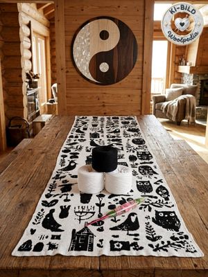 Woolpedia Colors Folk Stola CAL "Yin &amp; Yang" yarn series + PDF crochet pattern - 5500m (modal)