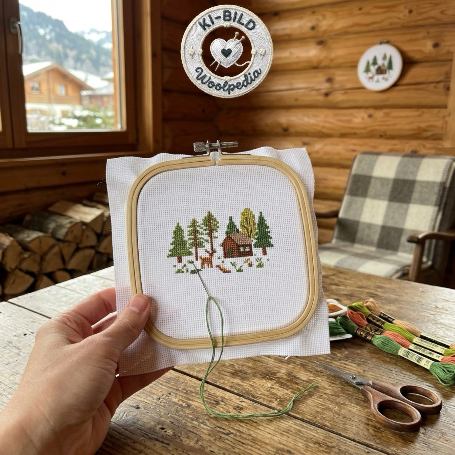 Square Bamboo Embroidery Hoop (20 x 20 cm / 7.8 x 7.8 in)