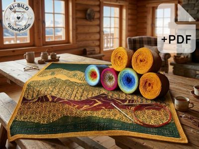 Woolpedia Colors Elegant Mountains KAL yarn series + PDF knitting pattern - 11000m (modal)