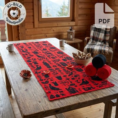 Woolpedia Colors Folk Stola CAL "Poppy" yarn series + PDF crochet pattern - 5500m (modal)