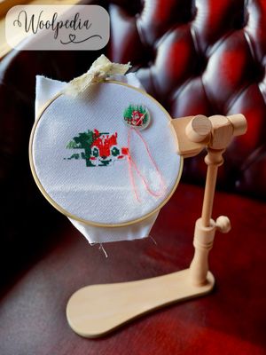 Ergonomic Wooden Embroidery Hoop Stand – Hands-Free &amp; Flexible Stitching