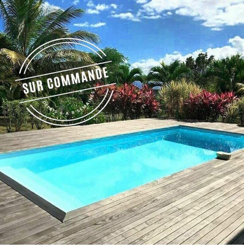 Piscine Bois Hors Sol Rectangulaire REINE Avec Escalier 820x420x145 cm
