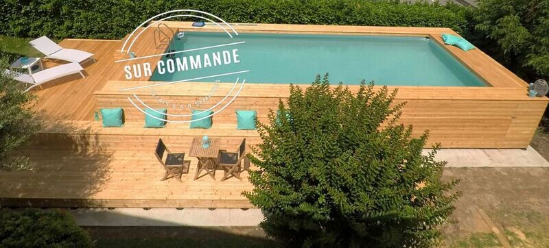 Piscine Bois Hors Sol Rectangulaire REBECCA 920x420x145 cm