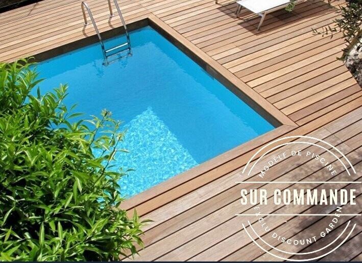 Piscine Bois Carrée SPARK CAPRI avec Échelle inox 420X420x145 cm