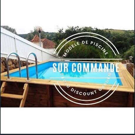 Piscine Bois Carrée SPARK ANNA 520x520x145 cm