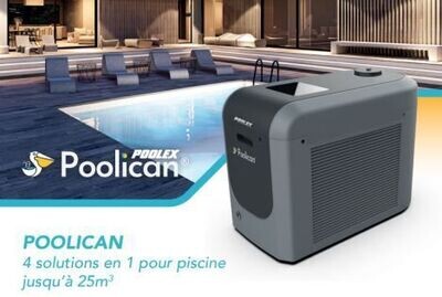 Système Poolican 4 en 1 Circulation Filtration Chauffage Traitement pour piscine de 25m3