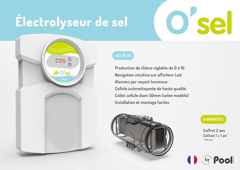 Electrolyseur O'SEL Jusqu’à 150 m3