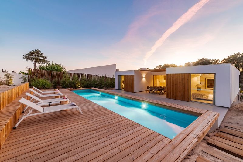 Piscine Bois Hors Sol Rectangulaire REBECCA Avec Escalier 920x420x145 cm