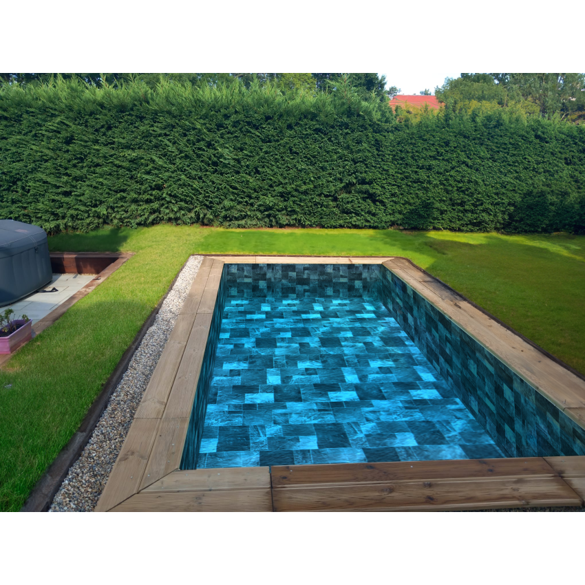 Piscine Bois Rectangulaire Luxe avec escalier liner Bali  4.70 X 2.70 X 145 cm