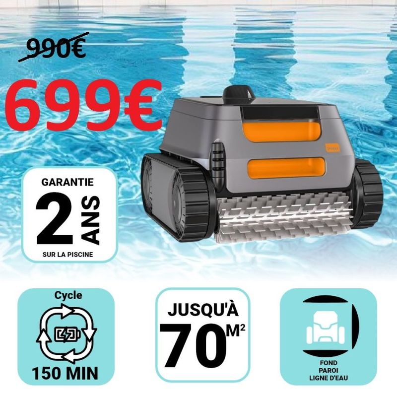 Robot piscine Fond Paroi Ligne d'eau Aquasphere ASR-105