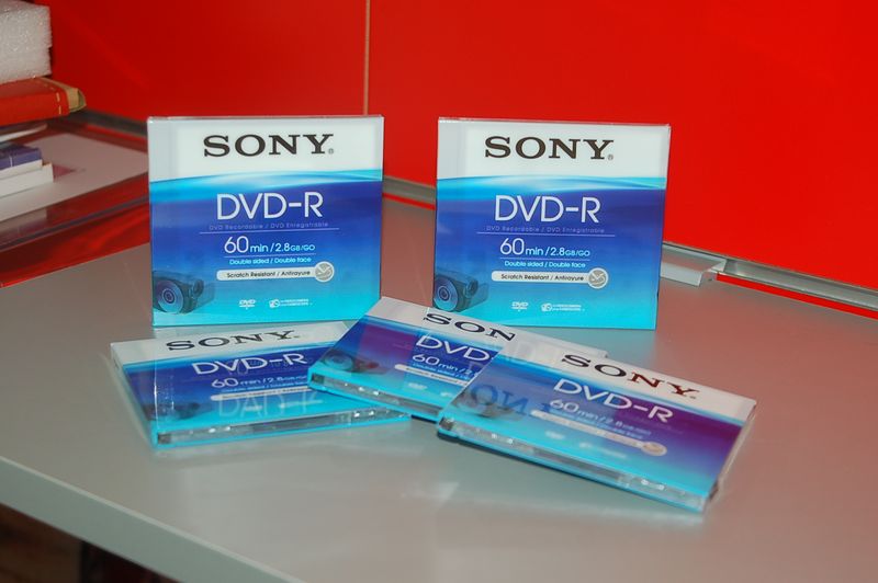 KIT 5 DVD-R mini per telecamera SONY 60 min 2.8 GB