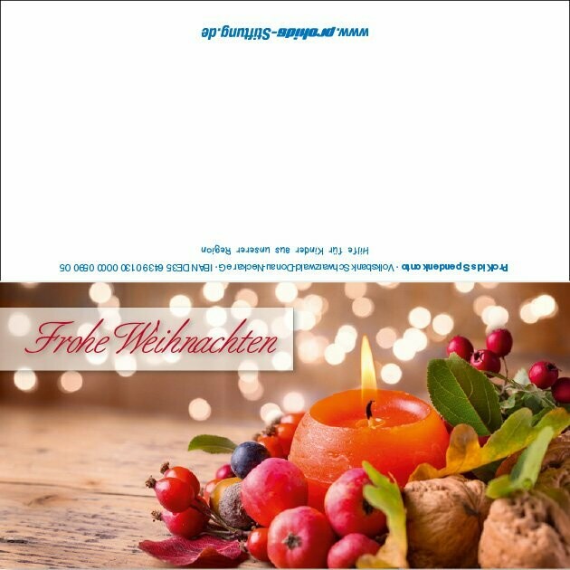 Weihnachtskarte Gesteck