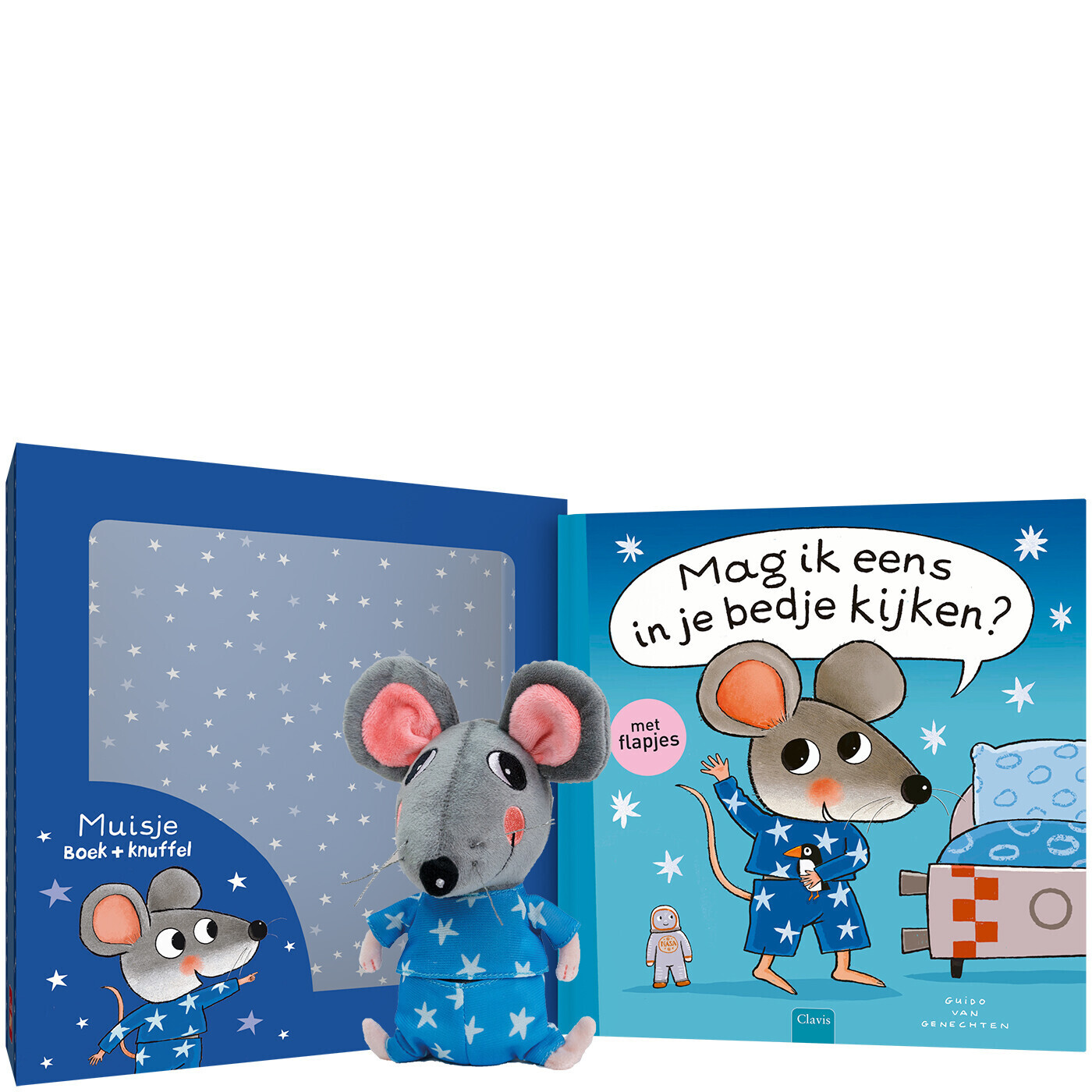 Mag ik eens in je bedje kijken? Boek + knuffel (verpakking licht beschadigd)