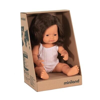 POP EUROPEES MEISJE BRUIN HAAR 38CM
