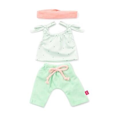 KLEDIJ SET ROOS GROEN 38CM