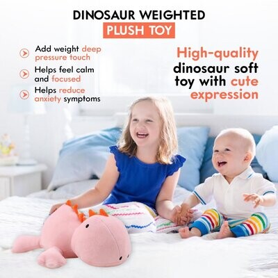 Verzwaringsknuffel - Kalmerend - 38cm - Pink Dino