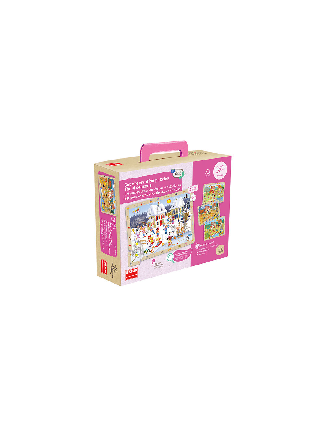 Set observatiepuzzels - de 4 seizoenen - 4 stuks