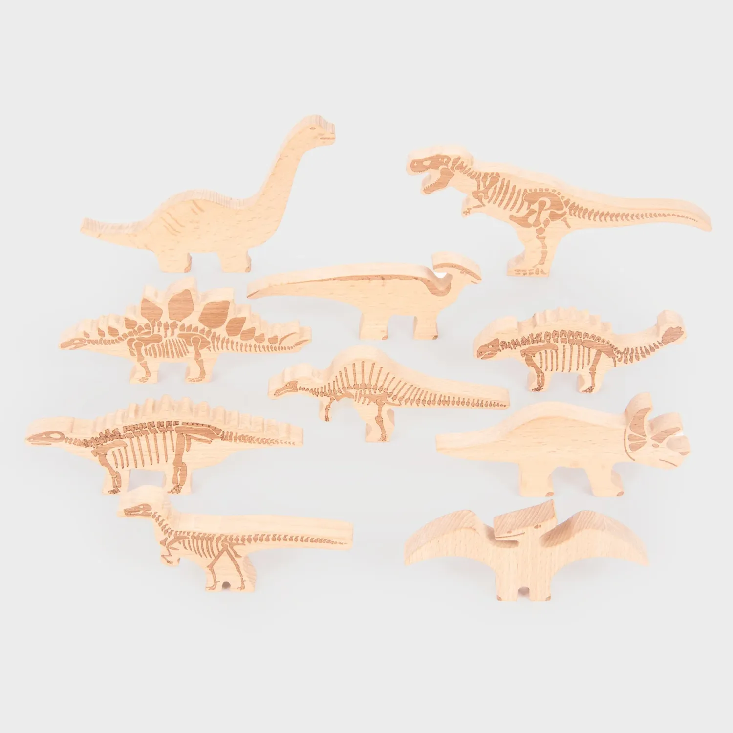 HOUTEN DINOSAURUSBLOKKEN