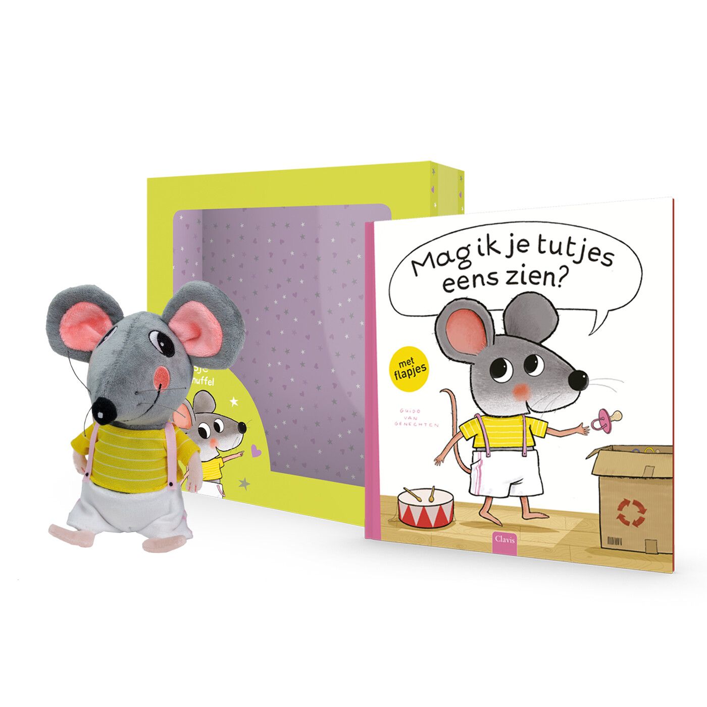 Mag ik je tutjes eens zien? Boek + knuffel (verpakking licht beschadigd)